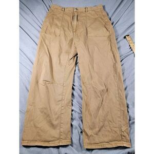 Backcountry Cotton Curve Leg Pants Women's 12‎ 34x27 khaki brown, high rise